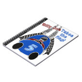 Comic Vintag Race Car - Personalisiert Notizblock (Linke Seite)