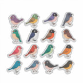 Comic-Vogel-Dekor-Sticker für Geschenke & Planer Aufkleber (Vorderseite)