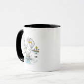 Comic-Vogel-Hochwassermessgerät-Pflicht Tasse (Vorderseite Links)
