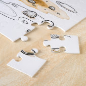 Comic-Vogel sammelt Muscheln Puzzle (Seite)