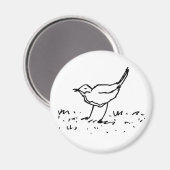 Comic-Vogel-Stift-Kunstzeichnung Magnet (Vorderseite/Rückseite)