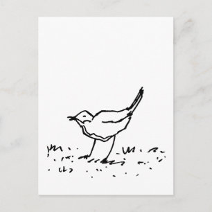 Comic-Vogel-Stift-Kunstzeichnung Postkarte