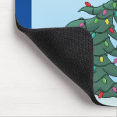 Comic-Vogel-Weihnachtsbaum-Stern Mousepad (Ecke)