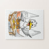 Comic-Vogel-Werftarbeiter Puzzle (Horizontal)