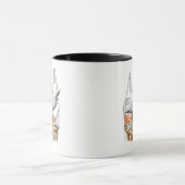 Comic-Vogel-Werftarbeiter Tasse (Zentrum)