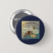 Comic von Rick London "Sleeping Dogs Lie" Button (Vorne & Hinten)