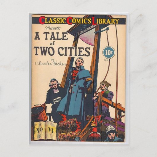 Comic von zwei Städten Postkarte (Vorderseite)