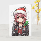 Comic-Weihnachtskarte Karte (Gelbe Blume)