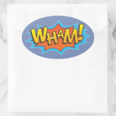 Comic Wham! Ovaler Aufkleber (Tasche)