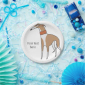 Comic Whippet Hund individuell anpassbar Pappteller (Party)