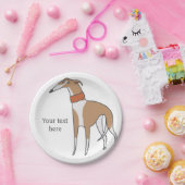 Comic Whippet Hund individuell anpassbar Pappteller (Party)