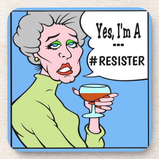 Comic Wine Drinker, bearbeiten Text, Untersetzer (Vorderseite)