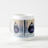 Comic Winter Bird Kaffeetasse (Vorderseite Links)