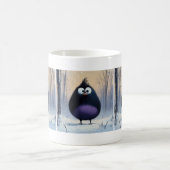 Comic Winter Bird Kaffeetasse (Mittel)