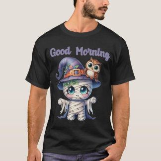 Comic witchy boo Halloween guten Morgen T-Shirt
