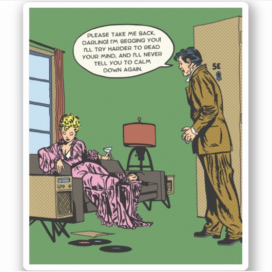 Comic Woman Can Do Better Aufkleber (Vorderseite)