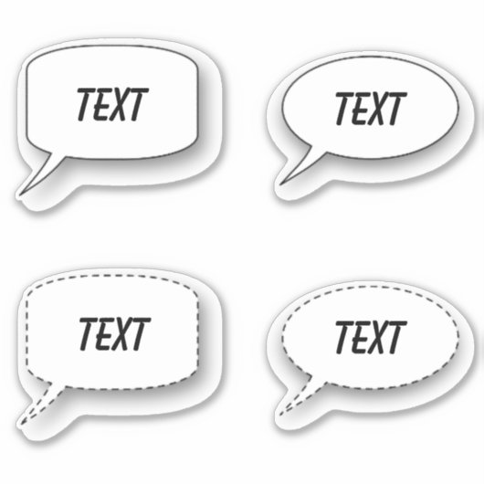 Comic Wort Cloud Wort Blase Pop Kunst Aufkleber (Vorderseite)