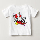 Comic Wow Sticker Baby T-shirt (Vorderseite)
