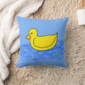 Comic Yellow Ducky Throw Kissen (Decke)