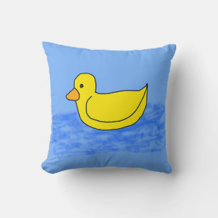 Comic Yellow Ducky Throw Kissen