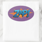 Comic Zap! Ovaler Aufkleber (Tasche)