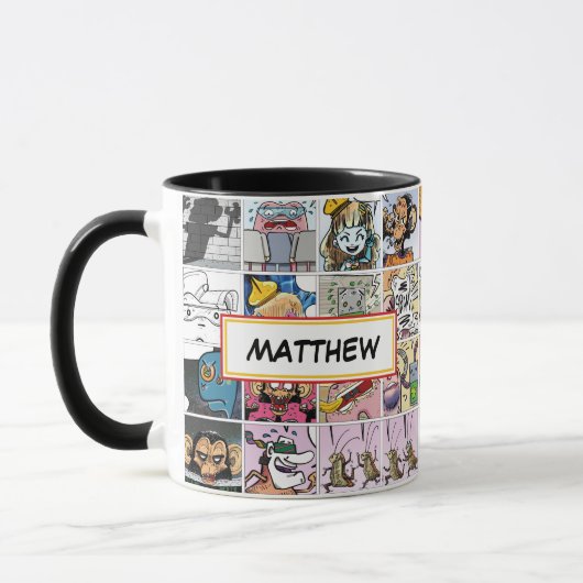 Comic Zeichen Kids Muster Tasse (Links)