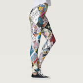 Comic-Zeichen Niedliche farbenfrohe Muster Legging Leggings (Rechts)