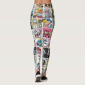 Comic-Zeichen Niedliche farbenfrohe Muster Legging Leggings (Rückseite)