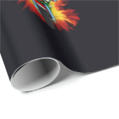 Comic Zombie Skelett Tod Motorrad Motorrad Geschen Geschenkpapier (Rolleneckpunkt)