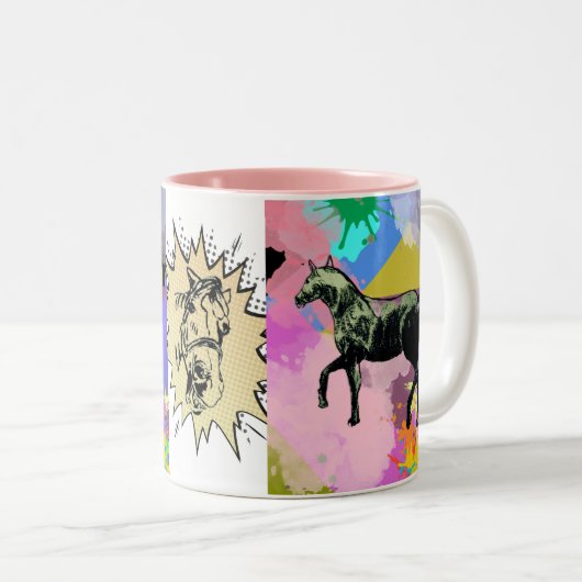 Comic Zweifarbige Tasse (VorderseiteRechts)