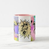 Comic Zweifarbige Tasse (Mittel)