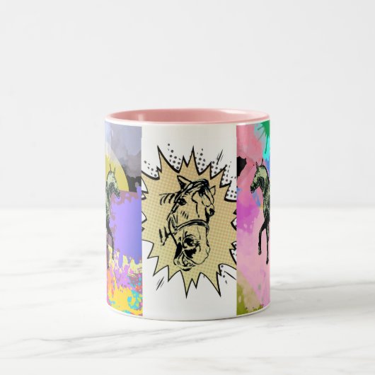 Comic Zweifarbige Tasse (Mittel)