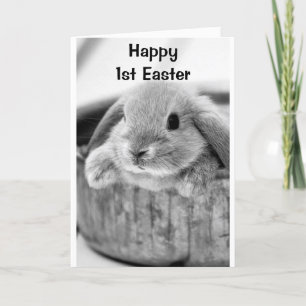 COMICAL BUNNY SAYS **HAPPY EASTER** FERIENKARTE FEIERTAGSKARTE