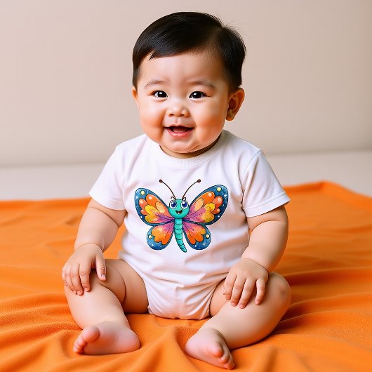 Comical Butterfly Baby Strampler