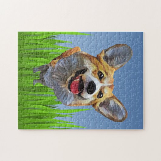 Comical Cartoon Welsh Corgi Dog 252 Stück Puzzle (Horizontal)