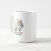 Comical Cat "I run this home, human" Kaffeetasse (Vorderseite Links)