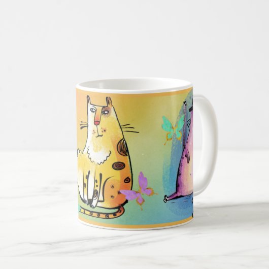 Comical Cat Tasse (VorderseiteRechts)