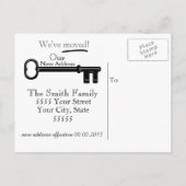 Comical change of Address II Postcards Ankündigungspostkarte (Rückseite)