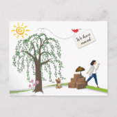 Comical change of Address II Postcards Ankündigungspostkarte (Vorderseite)