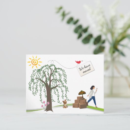 Comical change of Address II Postcards Ankündigungspostkarte (Stehend Vorderseite)