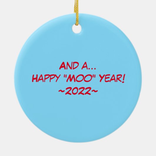 Comical cow Keramik Ornament (Hinten)