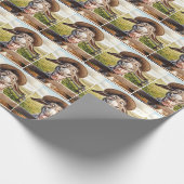 Comical Donkey trägt einen Strohhut Geschenkpapier (Ecke)