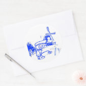 Comical Dutch Boy Runder Aufkleber (Umschlag)