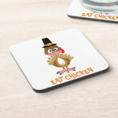 Comical Erntedank Turkey Drink Untersetzer (Linke Seite)