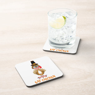 Comical Erntedank Turkey Drink Untersetzer