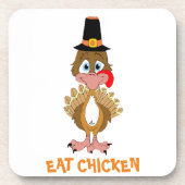 Comical Erntedank Turkey Drink Untersetzer (Vorderseite)