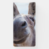 Comical Gray Smiling Donkey Banner (Vertikal)