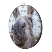 Comical Gray Smiling Donkey Dartscheibe (Vorderseite rechts)