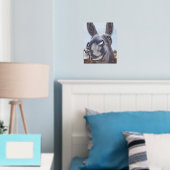 Comical Gray Smiling Donkey Foliendrucke (In Situ (Schlafzimmer))