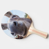 Comical Gray Smiling Donkey Tischtennis Schläger (Seitenansicht)